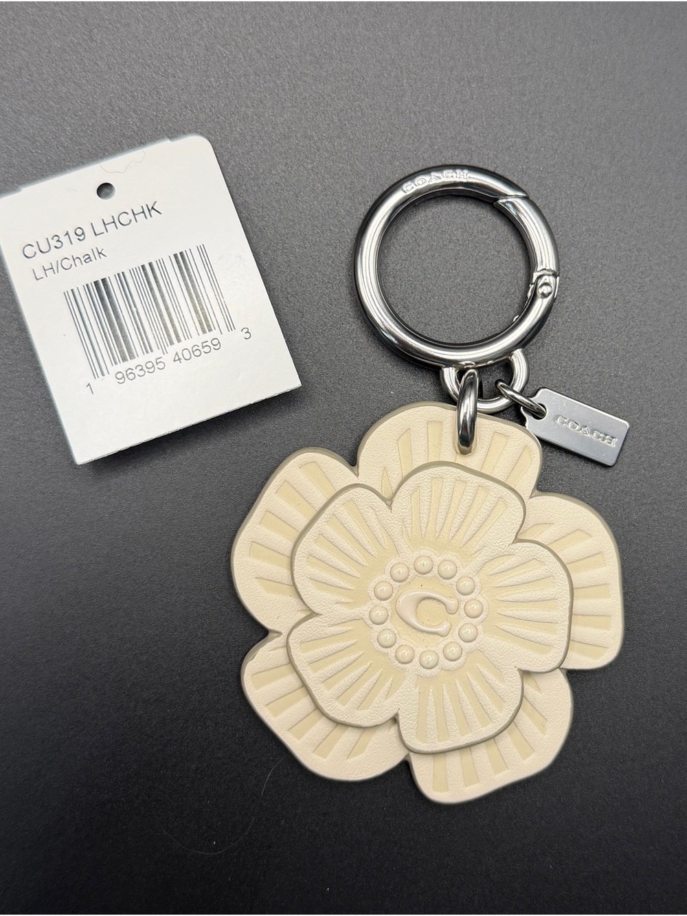 The Coach Tea Rose Bag Charm (Style CU319)